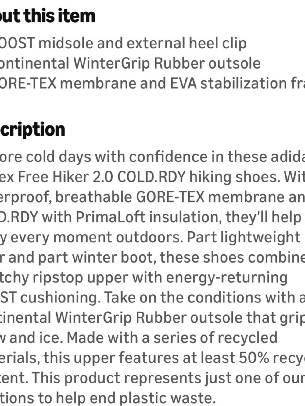 adidas Black Terrex High-Top Trail Boots - Picture 3 of 8